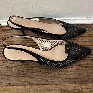 Patent pointy toe Prada heels